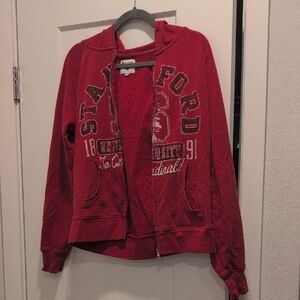 Champion Red Zip-Up Hoodie Jacket Size s
